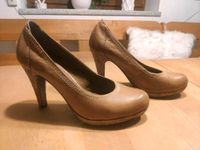 cocnac farbene Pumps - High Heels Gr 37 echt Leder Bayern - Euerbach Vorschau