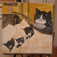 Acrylbild Keilrahmen Wandbild Katze und Baby Leinwand Bild Berlin - Neukölln Vorschau