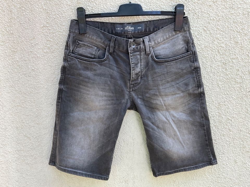 S. Oliver Bermuda Jeans Pete grau Größe W32 L34 in Nürnberg (Mittelfr)