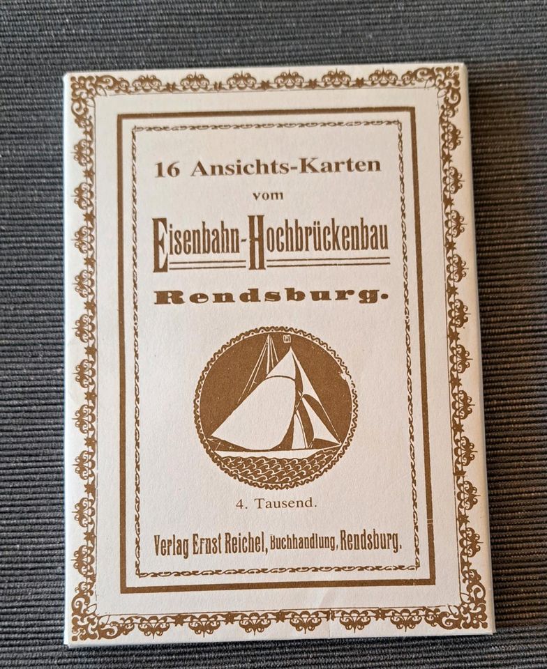 Ansichtskarten vom Eisenbahn-Hochbrückenbau Rendsburg 16 Stück in Alt Duvenstedt