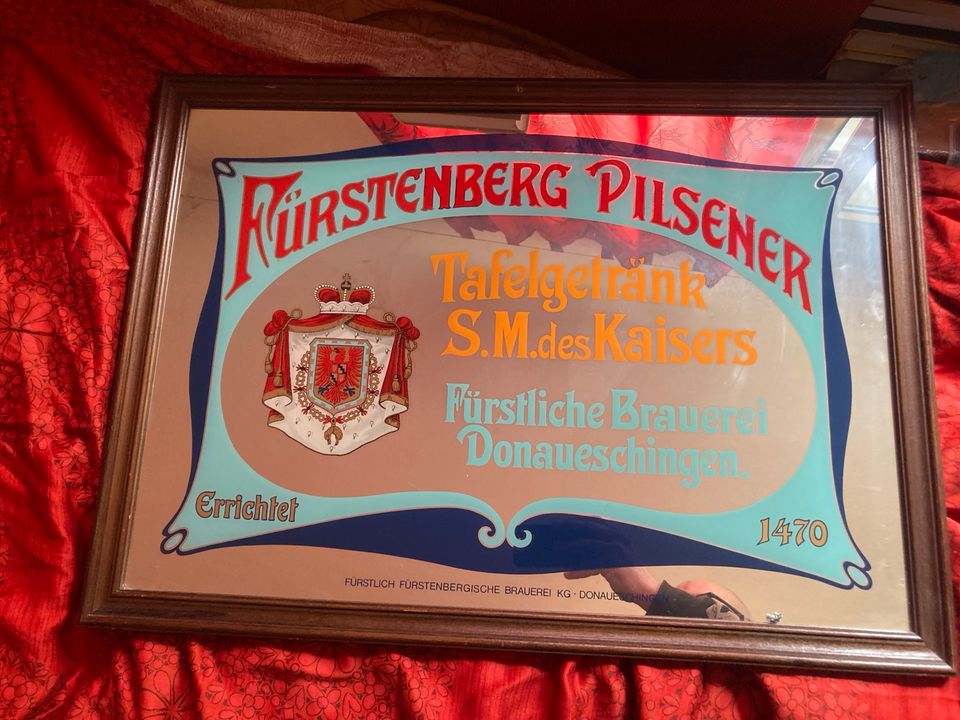Fürstenberg Pilsener Werbespiegel in Essen