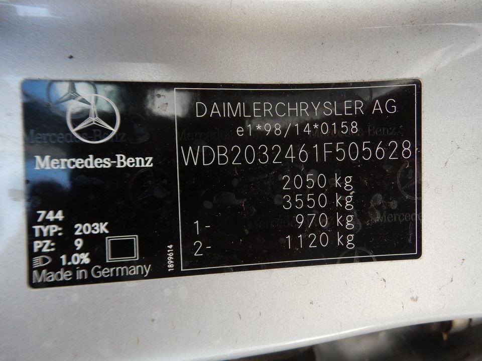 Mercedes W203 C180 T-Modell Ersatzteileträger VN9039 in Heilsbronn