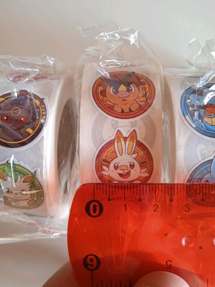 Set 5x Pokemon Sticker, Stickerrollen, Kindergeburtstag in Wetzlar