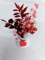 Mini Trockenblumenstrauß in Keramik Vase | Deko Valentinstag Niedersachsen - Buxtehude Vorschau
