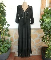 Maxi Kleid Ibiza Look Boho Baumwolle Stickerei  Schwarz 36-40 Baden-Württemberg - Kirchheim unter Teck Vorschau