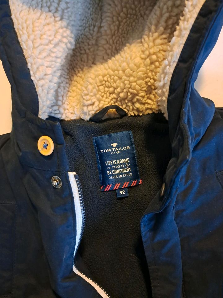 Tom Tailor Kleinkind Baby Winterjacke dunkelblau Gr. 92 in Gronau (Westfalen)