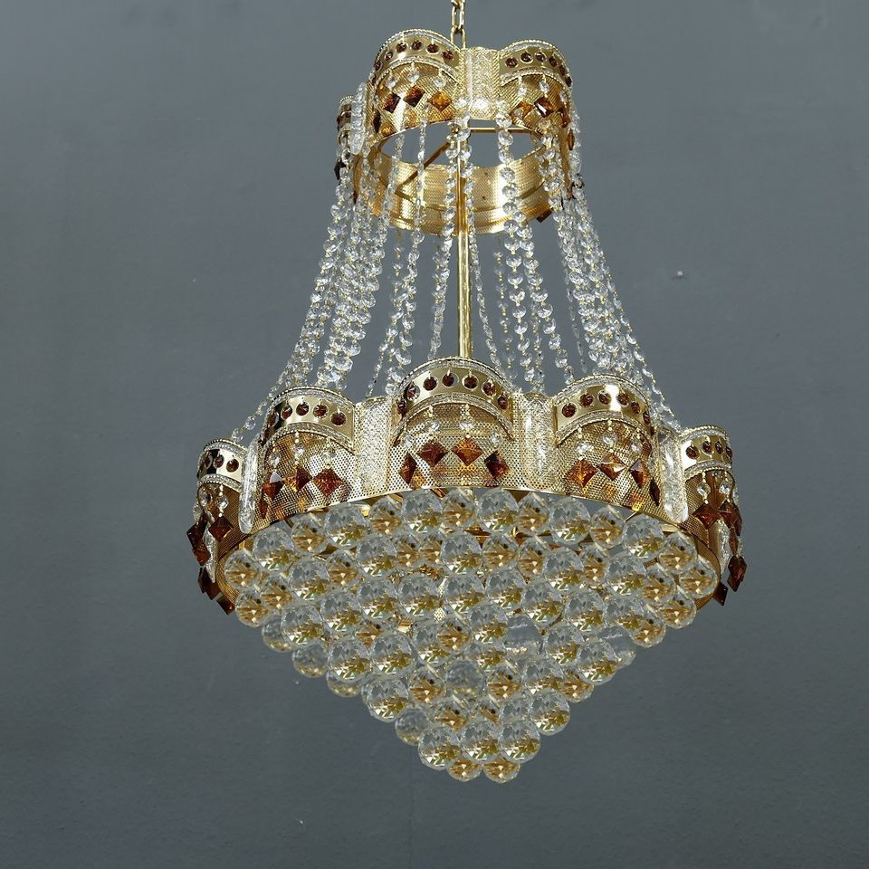 Leuchte Lampe Kronleuchter Kristall Lüster Durchm. 65 Höhe 80 cm in Beelitz