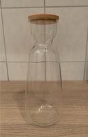 Schöne Waterdrop Glas Karaffe mit Bambus Deckel Nordfriesland - Haselund Vorschau