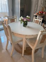 Tisch mit Stühlen weiß Massivholz aufgearbeitet Antikweiß Wuppertal - Oberbarmen Vorschau