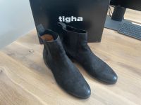 Tigha Herren Chelsea Boots Schuhe Stiefel Schwarz Gr. 42 Rauleder Nordrhein-Westfalen - Oelde Vorschau