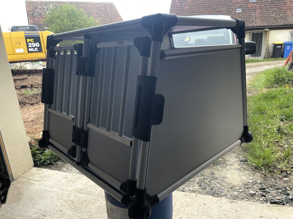 Trixie Doppel-Transportbox, Aluminium zu verkaufen in Oberscheinfeld