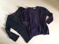 2 leichte Strickjacken 3/4 Ärmel Lochmuster Schwarz Lila H&M S/38 Schleswig-Holstein - Laboe Vorschau