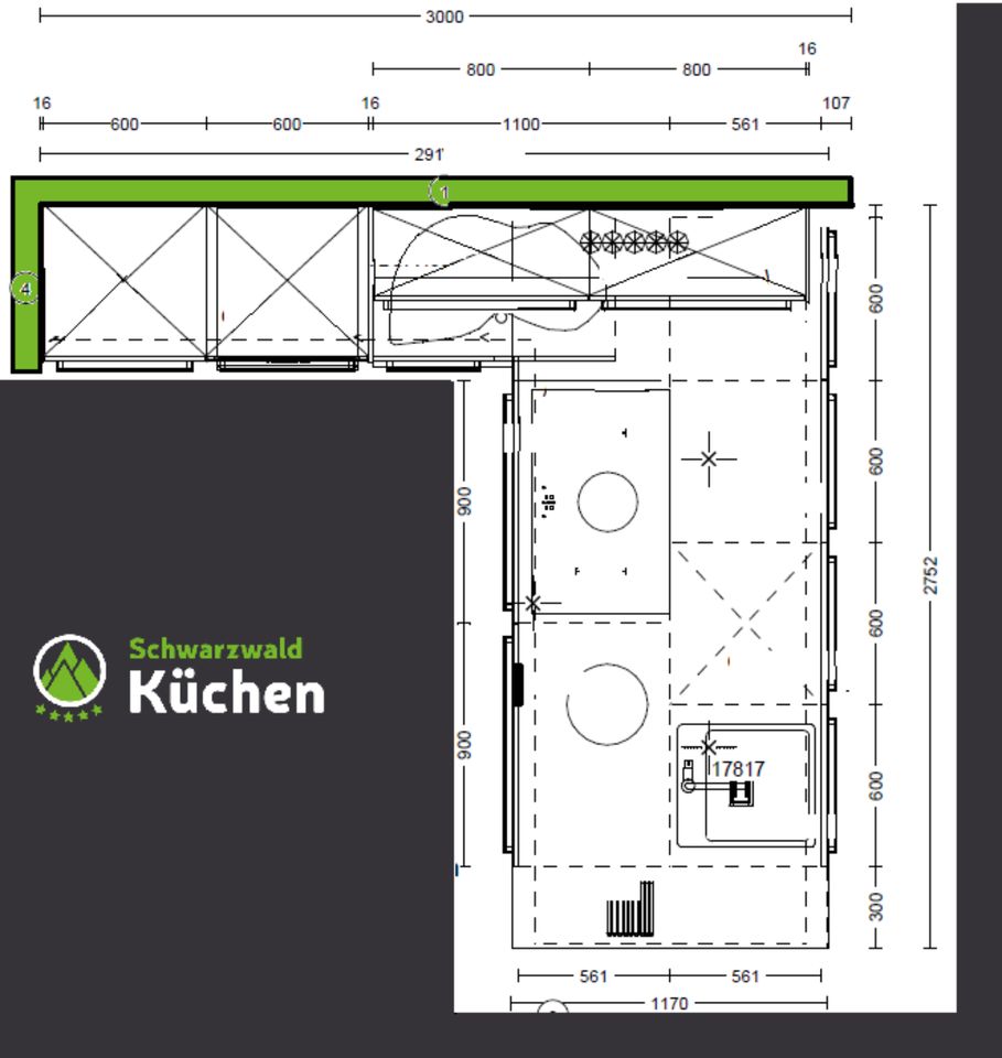 Küchenplanung - Neue Küche - Installationsplan - Küchenbestellung in Singen