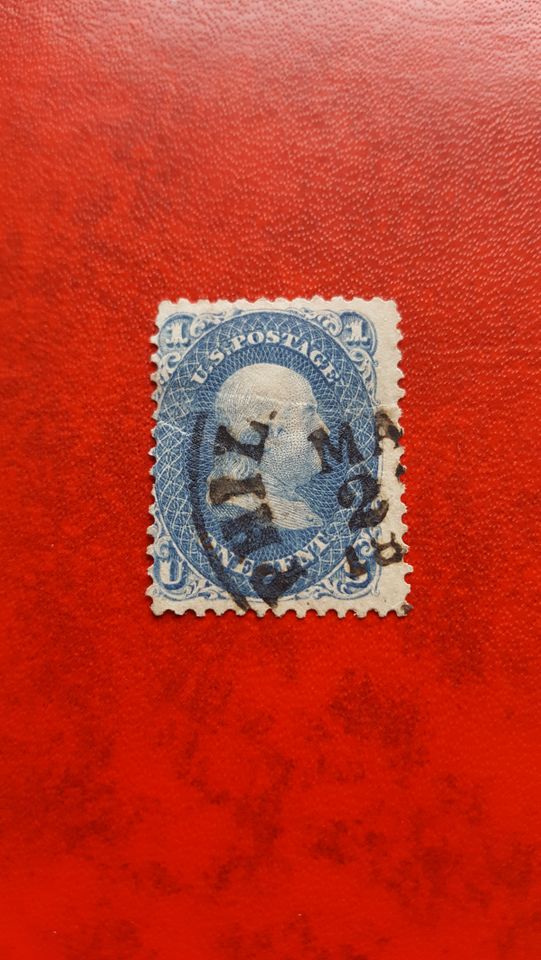 USA Briefmarke 1867 ? Benjamin Franklin 1 C in Berlin