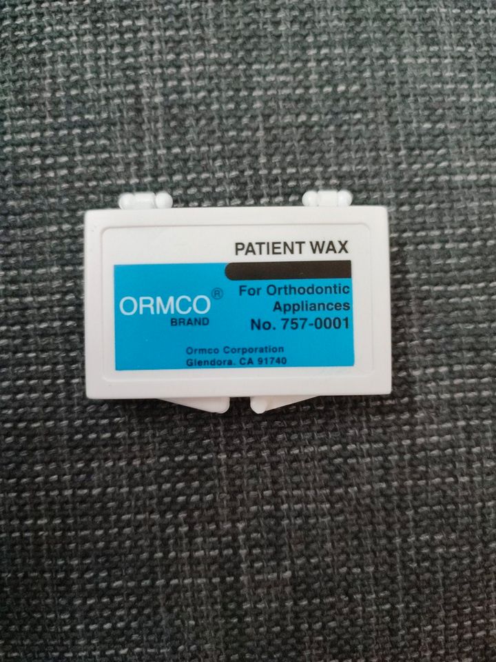 Ormco Brand Patient Wax, Wachs für Zahnspange, Schutzwachs, NEU!! in Aurach