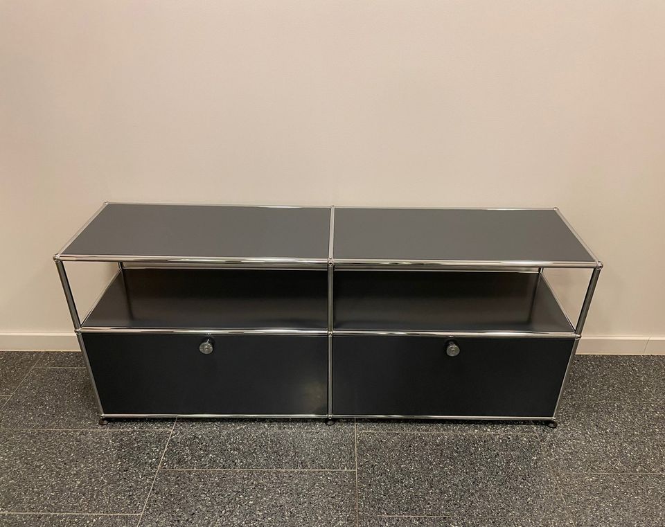 USM Haller Regal Sideboard Lowboard anthrazit grau mit 2 Fächern in München