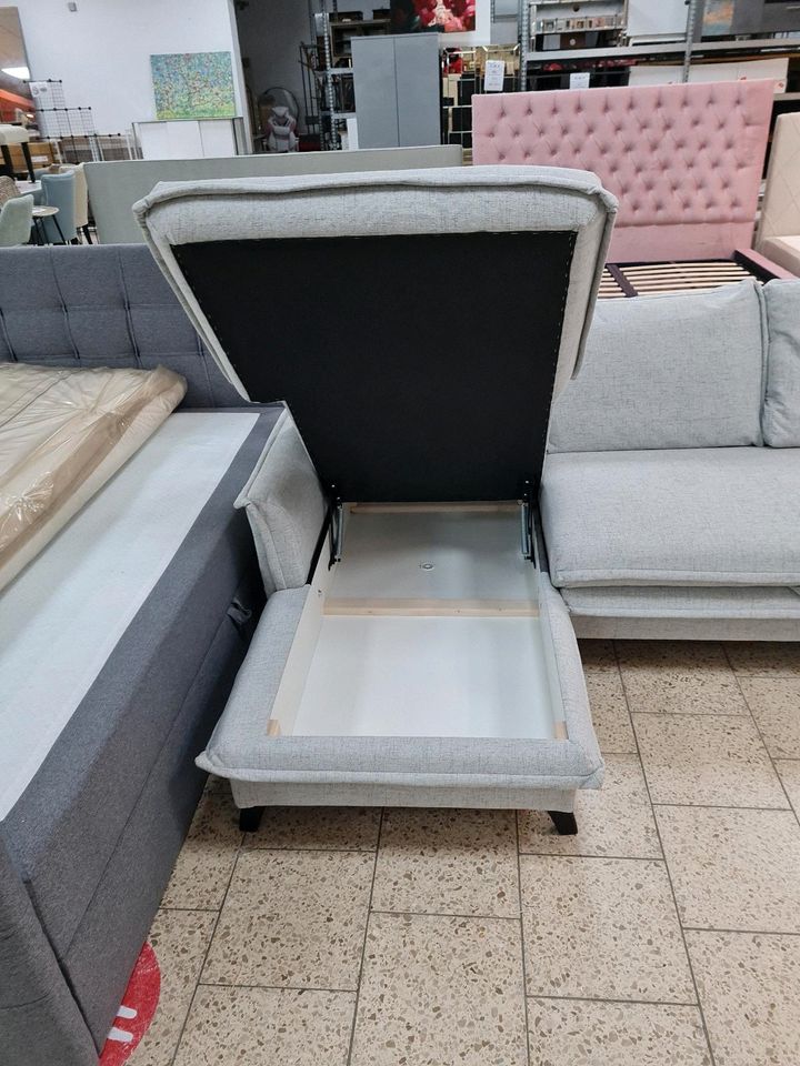 Sofa Couch Wohnlandschaft Schlafsofa Bettkasten Möbel UVP 1751€ in Herbstein