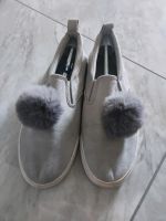 Damen Slipper Schuhe Turnschuhe Sneaker grau, Stoff, Größe 40 Niedersachsen - Haverlah Vorschau