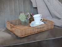 Tablett Rattan geflochten Chic Antique Boho Garten Küche Niedersachsen - Hermannsburg Vorschau