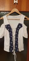 ESMARA Trachtenhemd Damen Gr. DE 36 weiß-blau Casual-Look Bayern - Landshut Vorschau
