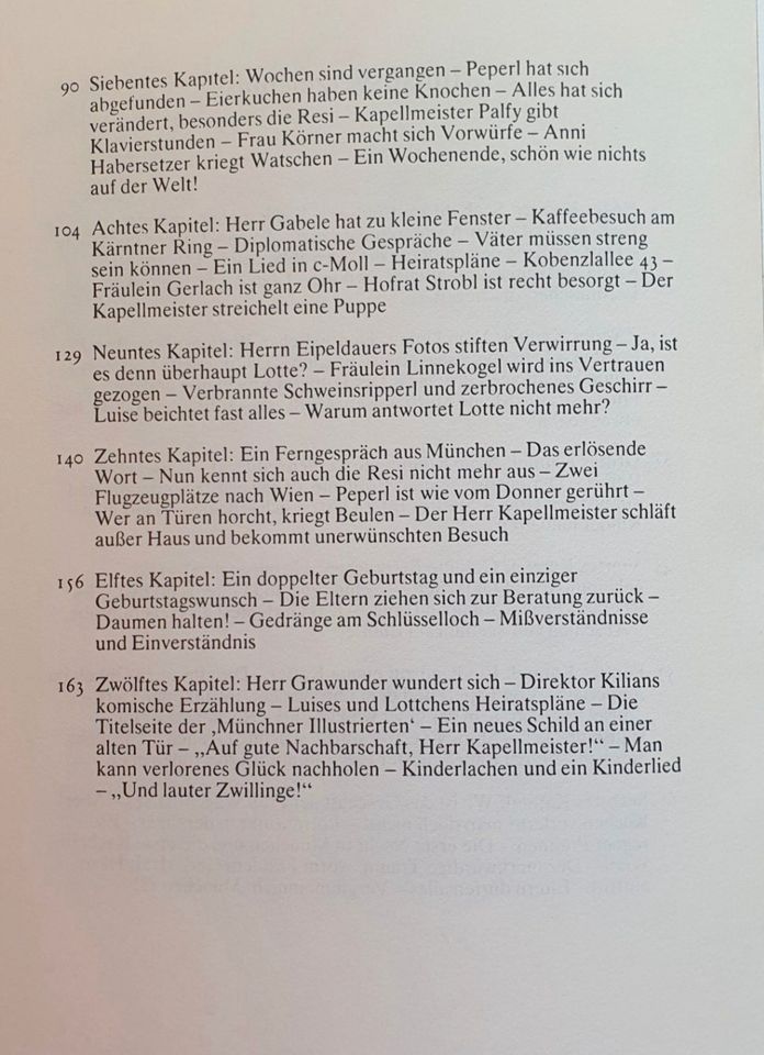 "Das doppelte Lottchen" von Erich Kästner (136. Auflage,1987) in Schieder-Schwalenberg