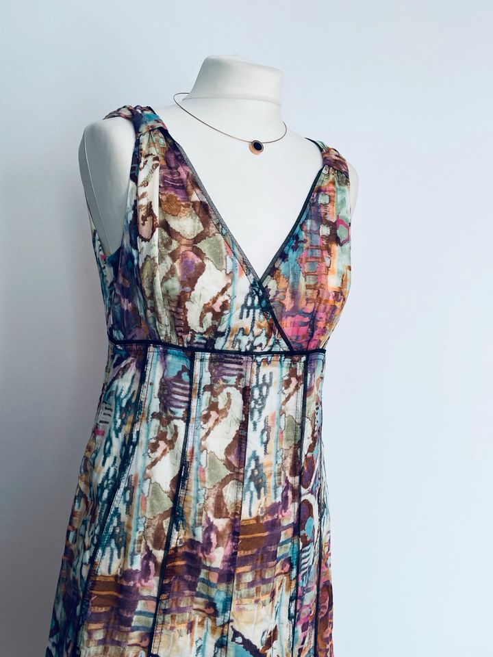 A-Linien-Kleid Apanage Sommer bunt Größe 40 in Muldestausee