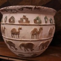 Antiker Übertopf Vase Gefäß mit afrikanischem Muster Parchim - Landkreis - Sternberg Vorschau