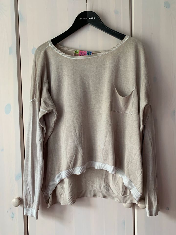 XOX 42 100% Baumwolle Pullover beige grau Weit Sommerpullover in Essen