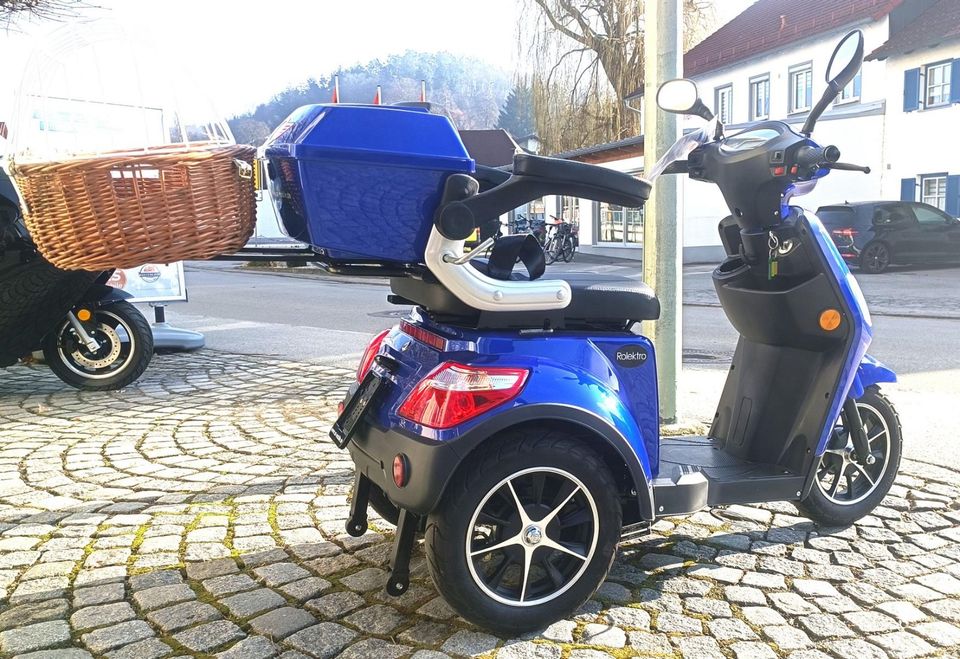 Elektromobil Seniorenmobil 25 km/h Rolektro E- Trike Hundekorb in Ortenburg