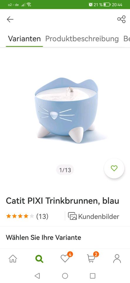 Catit Pixi Katzen-Trinkbrunnen in Gelting Angeln