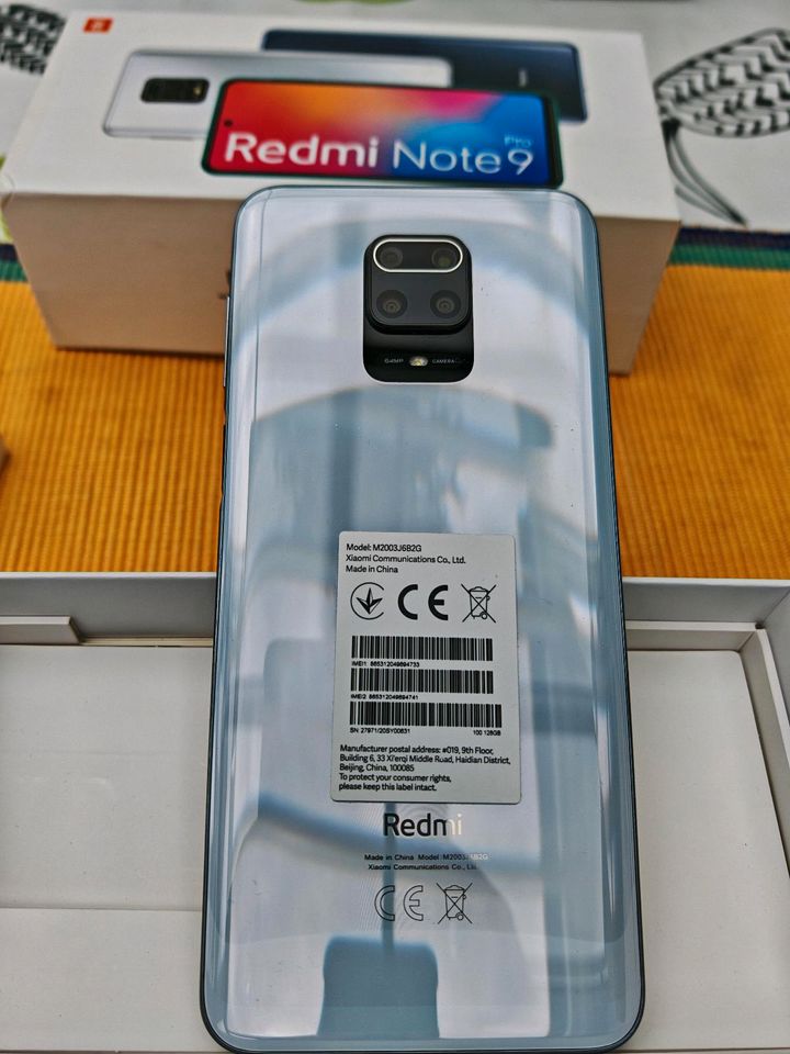 Xiaomi Redmi Note 9 Pro 128GB Glacier White incl. Cover in Hilter am Teutoburger Wald