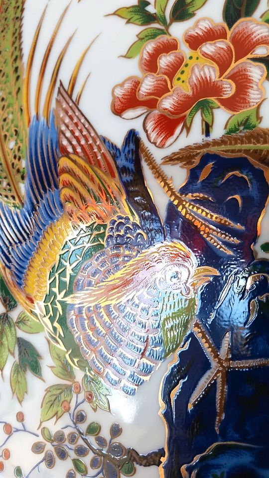 Vintage handbemalter dekorativer Wandteller - Porzellan DBE JAPAN in Bobenheim-Roxheim