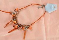 Damen Halskette Lederband Modeschmuck orange/silber Kr. Dachau - Bergkirchen Vorschau