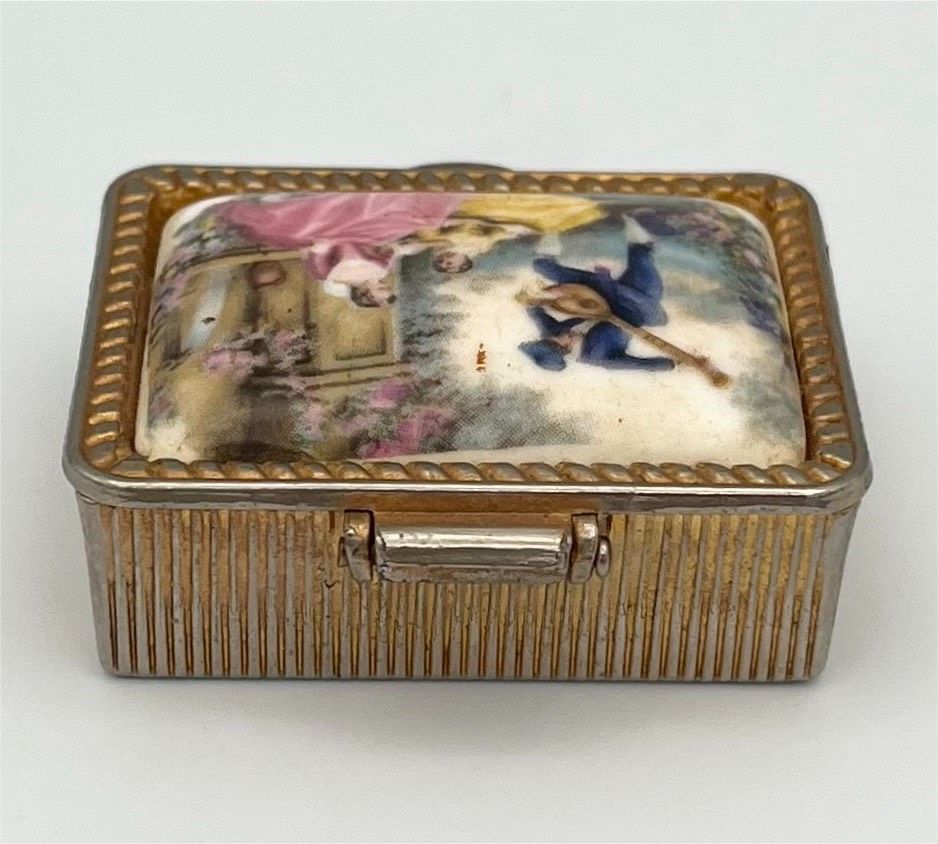 Vintage Pillendose Schmuckbox Rokoko Viktorianisch Schatulle RAR in Schwerin