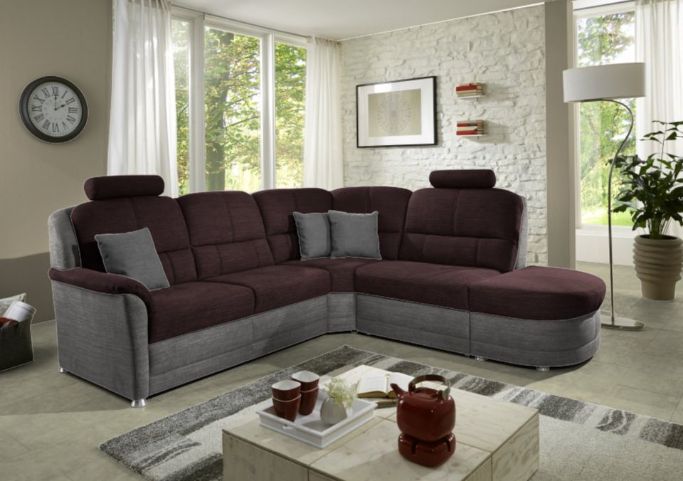 0% FINANZIERUNG NEU - INDIVIDUELL PLANBARE Couch Eckcouch Wohnlandschaft Funktions - Couch FEDERKERN Sofa Canape Sessel in Pampow