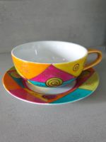 Teetasse mit Unterteller bunt Porzellan Bayern - Schweinfurt Vorschau