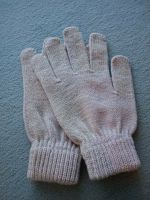 Handschuhe gestrickt beige rosa geflammt mit Goldfaden NEU Niedersachsen - Ritterhude Vorschau