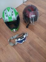 2 Helme Motocross + Brille Mofa Moped Motorrad Niedersachsen - Oetzen Vorschau