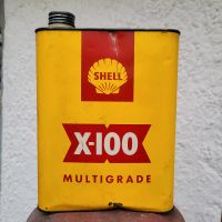Alte leere Shell Öldose Motor Oil Motoröl X 100 Bayern - Memmingen Vorschau