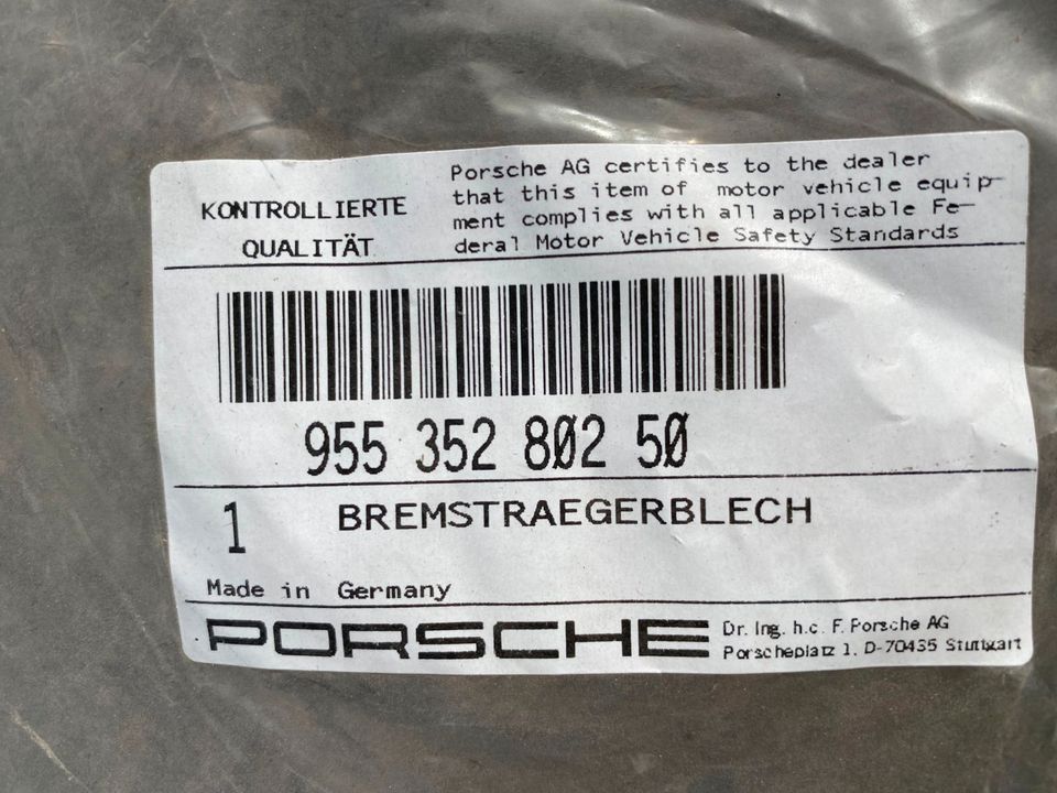 Porsche Cayenne Bremsträgerblech 955 9PA 957 95535280200 in Radebeul