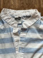 Vintage Retro Tennis T-Shirt Puma 4 S Polo blau weiß 80s Hemd Berlin - Köpenick Vorschau