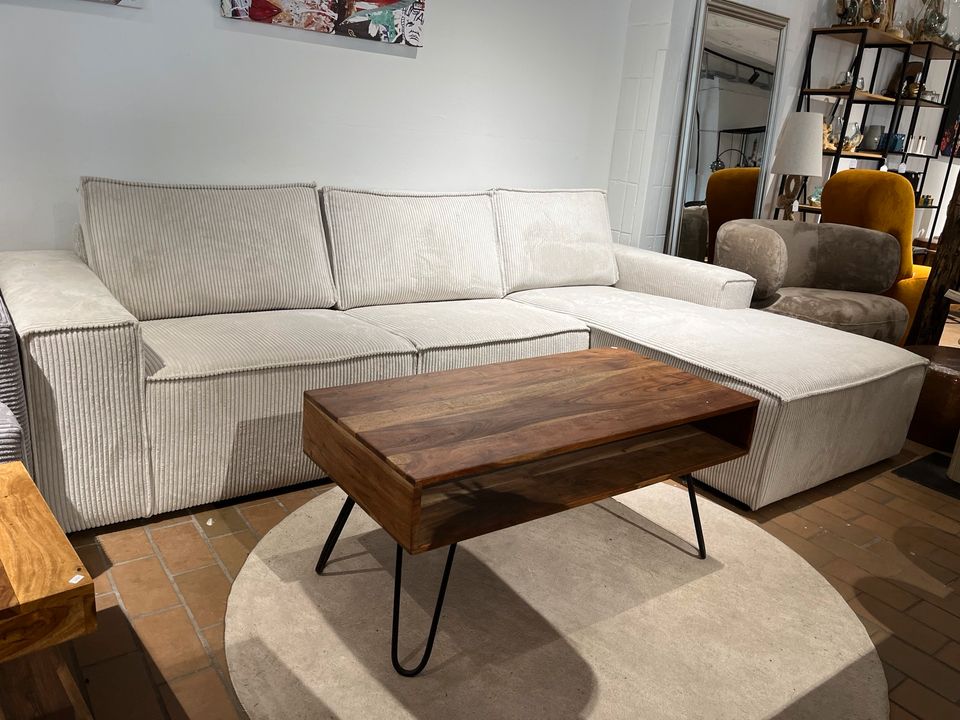 Ecksofa „Jela“ 272cm | Cord beige | Couch in Hamburg