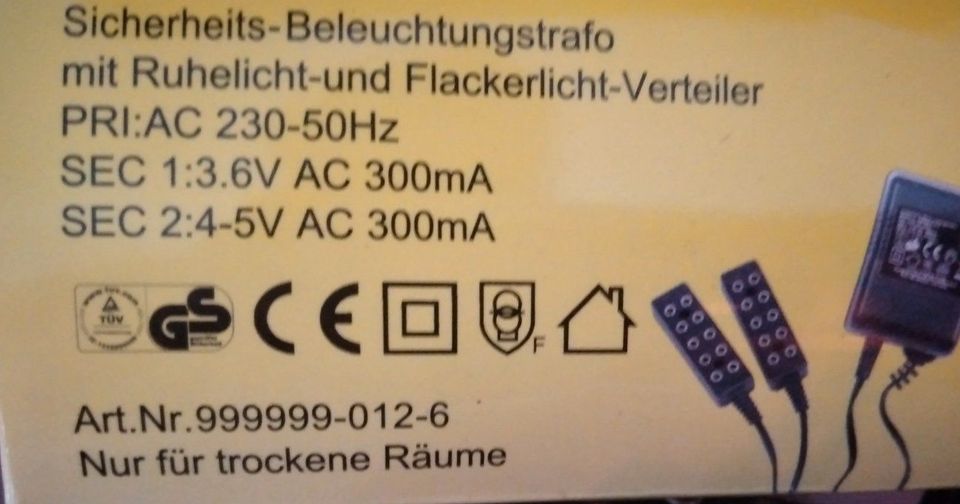 Flackerlicht Ruhelicht Trafo für Weihnachtskrippen