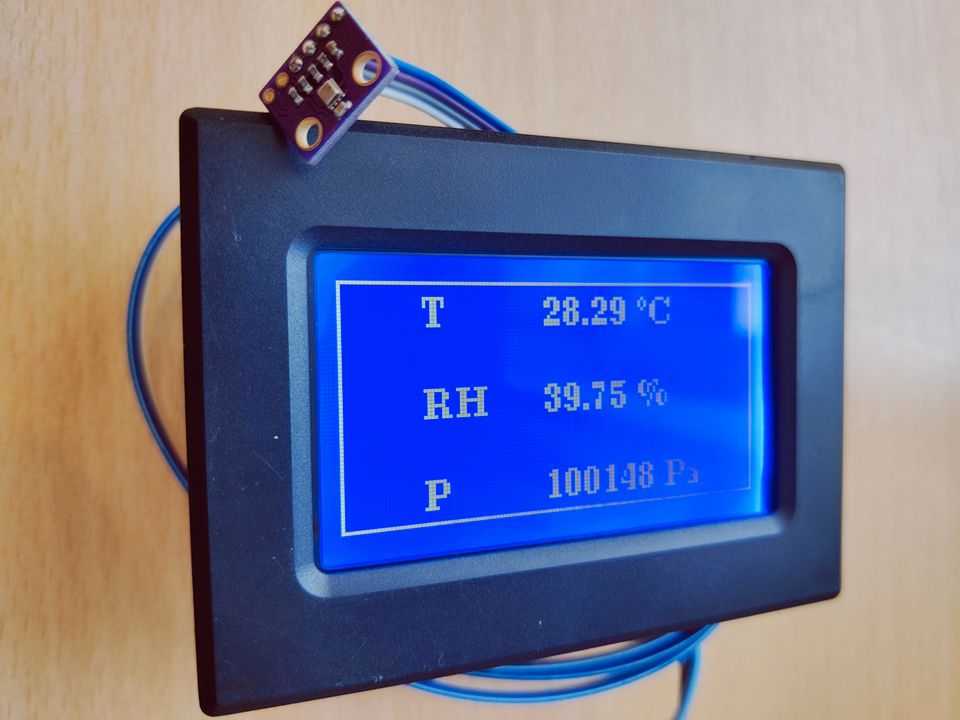 Lufttemperatur, Luftfeuchtigkeit und Luftdruck Einbau Panel Meter in Rosenheim