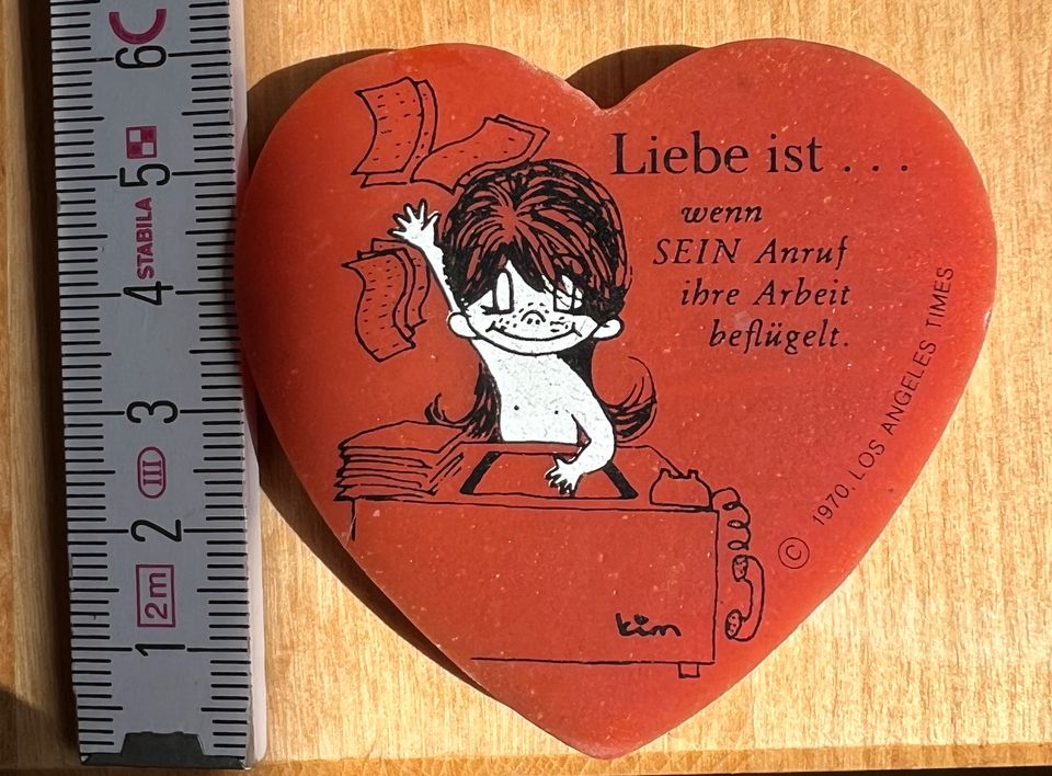 Liebe ist … Radiergummi Vintage 1970 für Sammler in Wunstorf