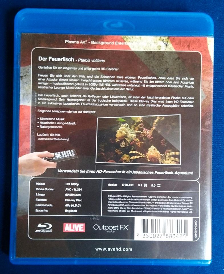 Feuerfisch Aquarium, Background Entertainment, Blu-ray disc in Tangstedt 