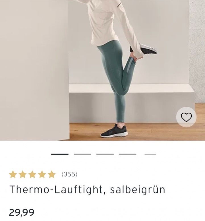 44-46 - Tcm Tchibo Thermo Leggings grün lauf tight 2x in Erftstadt