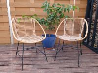 2 Rattansessel Bamboo Chairs Metall & Rattan 60er Jahre Vintage Sachsen-Anhalt - Halle Vorschau