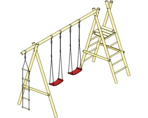 Doppelschaukel Klettergerüst Rutsche Schaukel + H-Träger + Nest in Frankfurt am Main