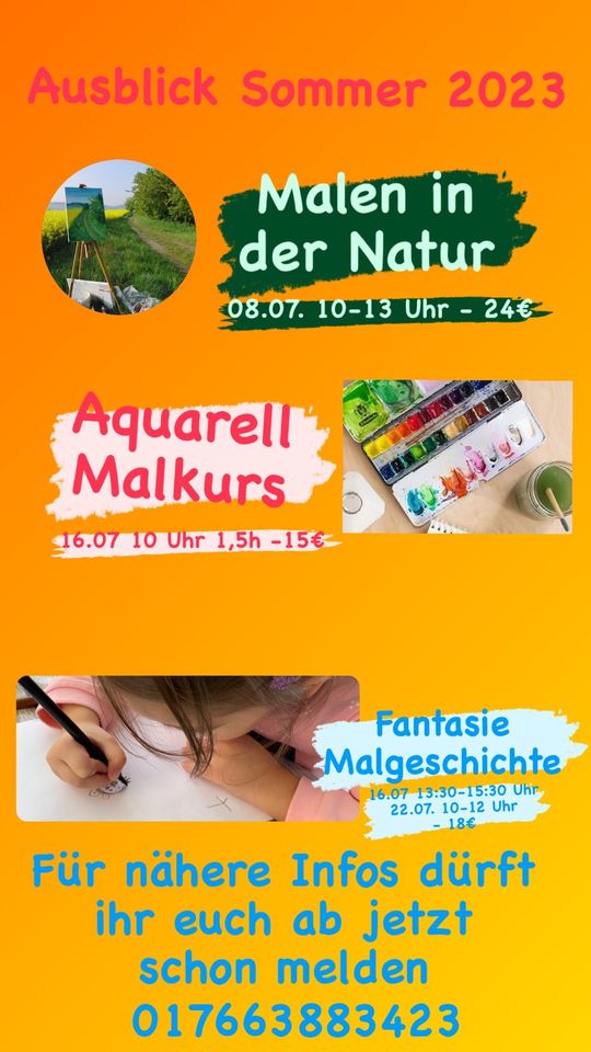 Malkurse Kreativkurse werkelkurse für Kinder in Dillingen (Saar)